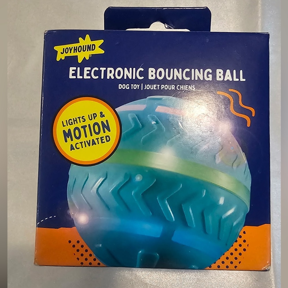Joyhound Electronic Bouncing Ball - Blue & Green Light-Up Dog Toy